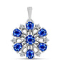 Ezüst Medál Ausztrál Kék Zafírral és Fehér Topázzal