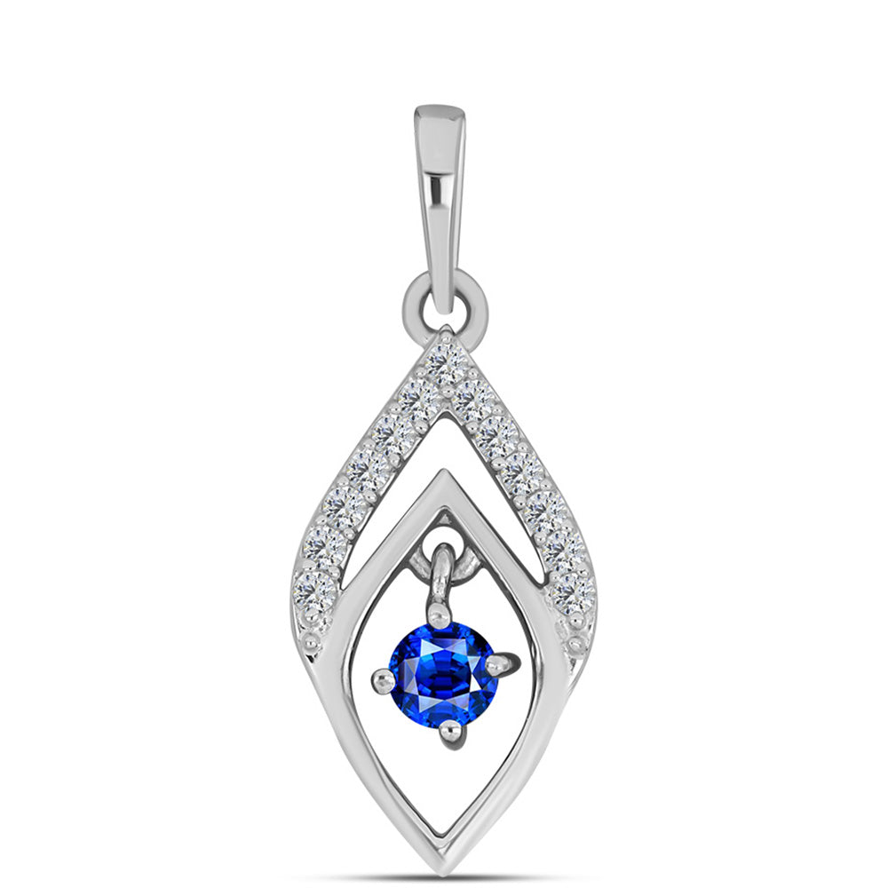 Ezüst Medál Ausztrál Kék Zafírral és Fehér Topázzal 1 