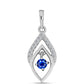 Ezüst Medál Ausztrál Kék Zafírral és Fehér Topázzal