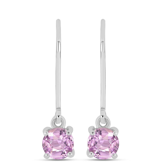 Ezüst Fülbevaló Palai Kunzittal