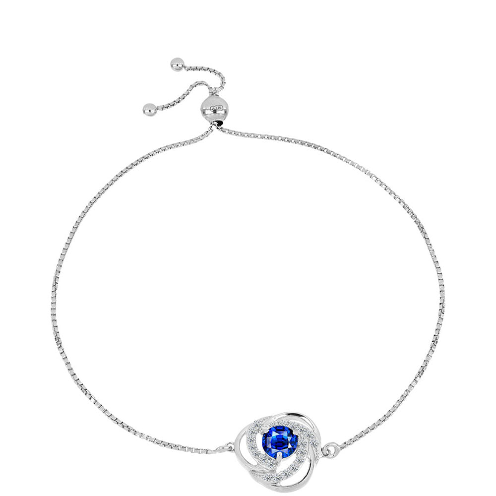 Ezüst Karkötő Ausztrál Kék Zafírral és Fehér Topázzal 1 