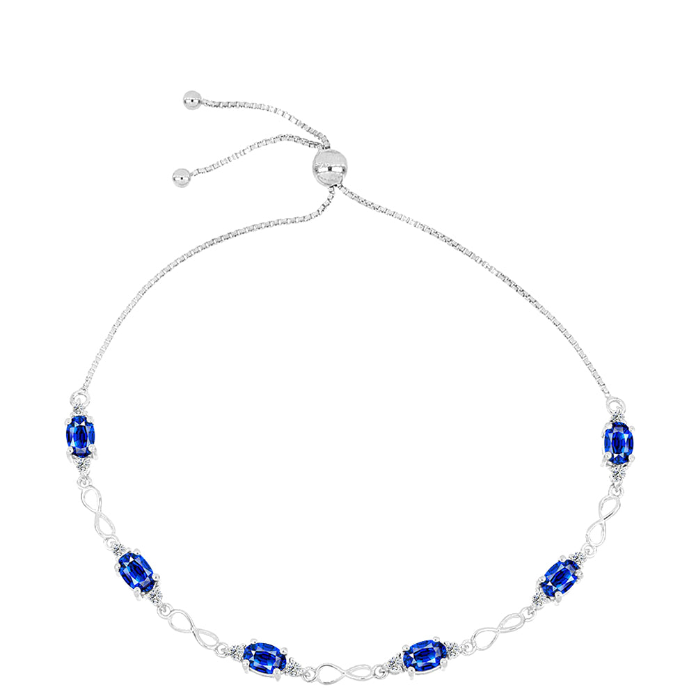 Ezüst Karkötő Ausztrál Kék Zafírral és Fehér Topázzal 1 