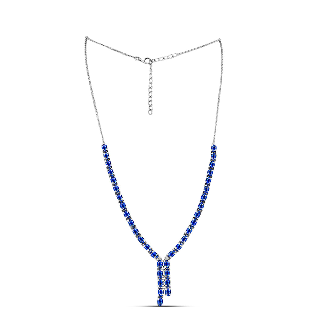 Ezüst Nyaklánc Ausztrál Kék Zafírral