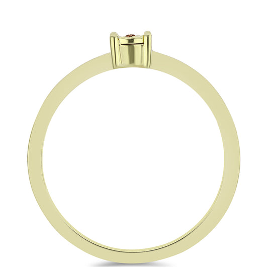 Arannyal Bevont Ezüst Gyűrű Kognak Gyémánttal