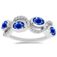 Ezüst Gyűrű Ausztrál Kék Zafírral és Fehér Topázzal