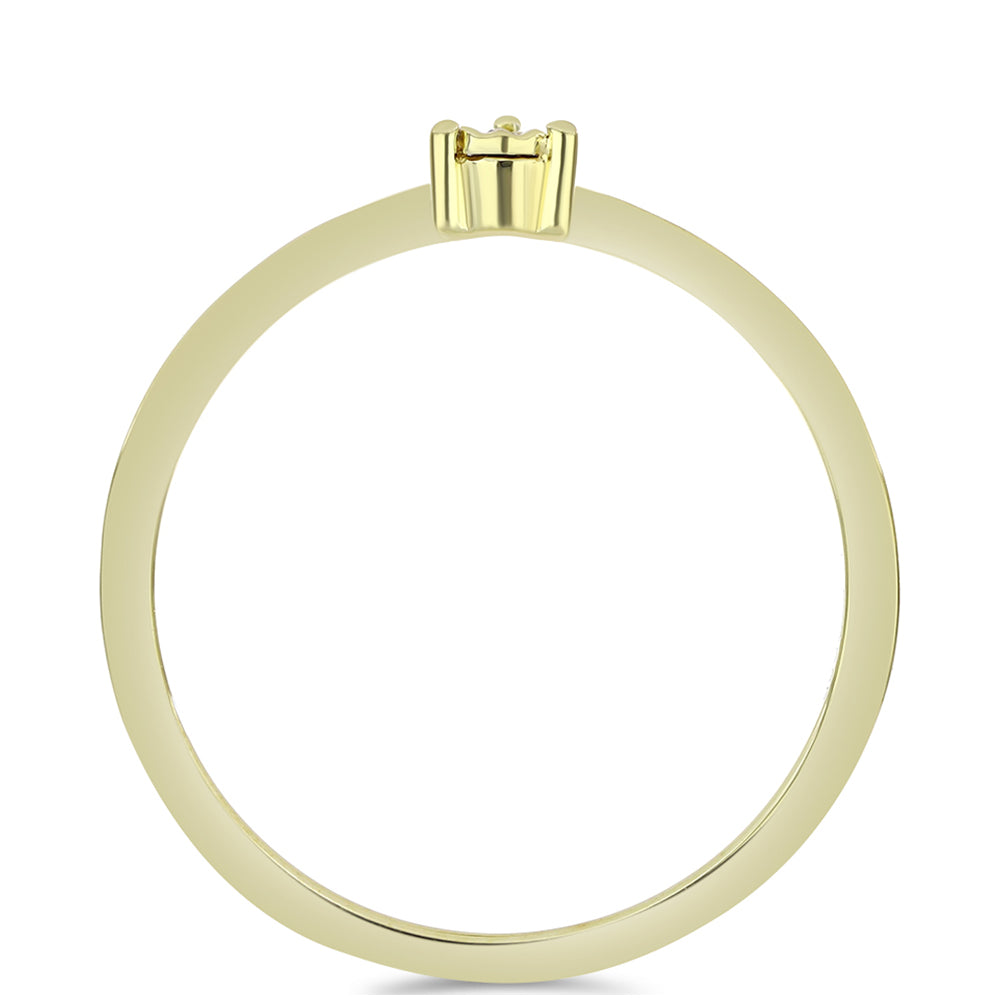 Arannyal Bevont Ezüst Gyűrű Kognak Gyémánttal 2 