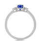 Ezüst Gyűrű Ausztrál Kék Zafírral és Fehér Topázzal