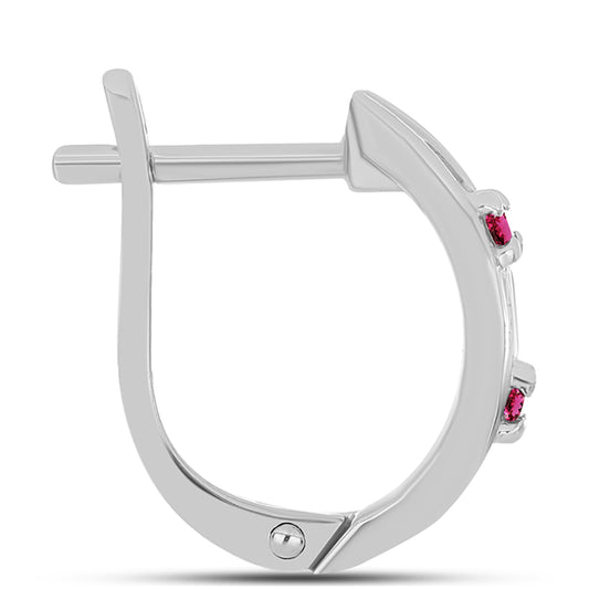 Ezüst Fülbevaló Cruzeroi Rubellittel