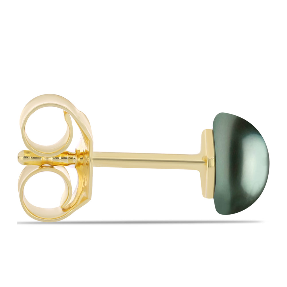 Arannyal Bevont Ezüst Fülbevaló "Tahiti-zöld" illúzió édesvízi Kagylógyönggyel 2 