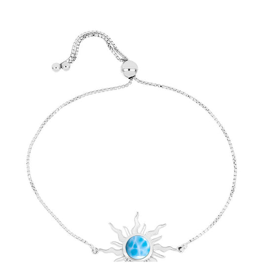 Ezüst Karkötő Barahonai Larimarral