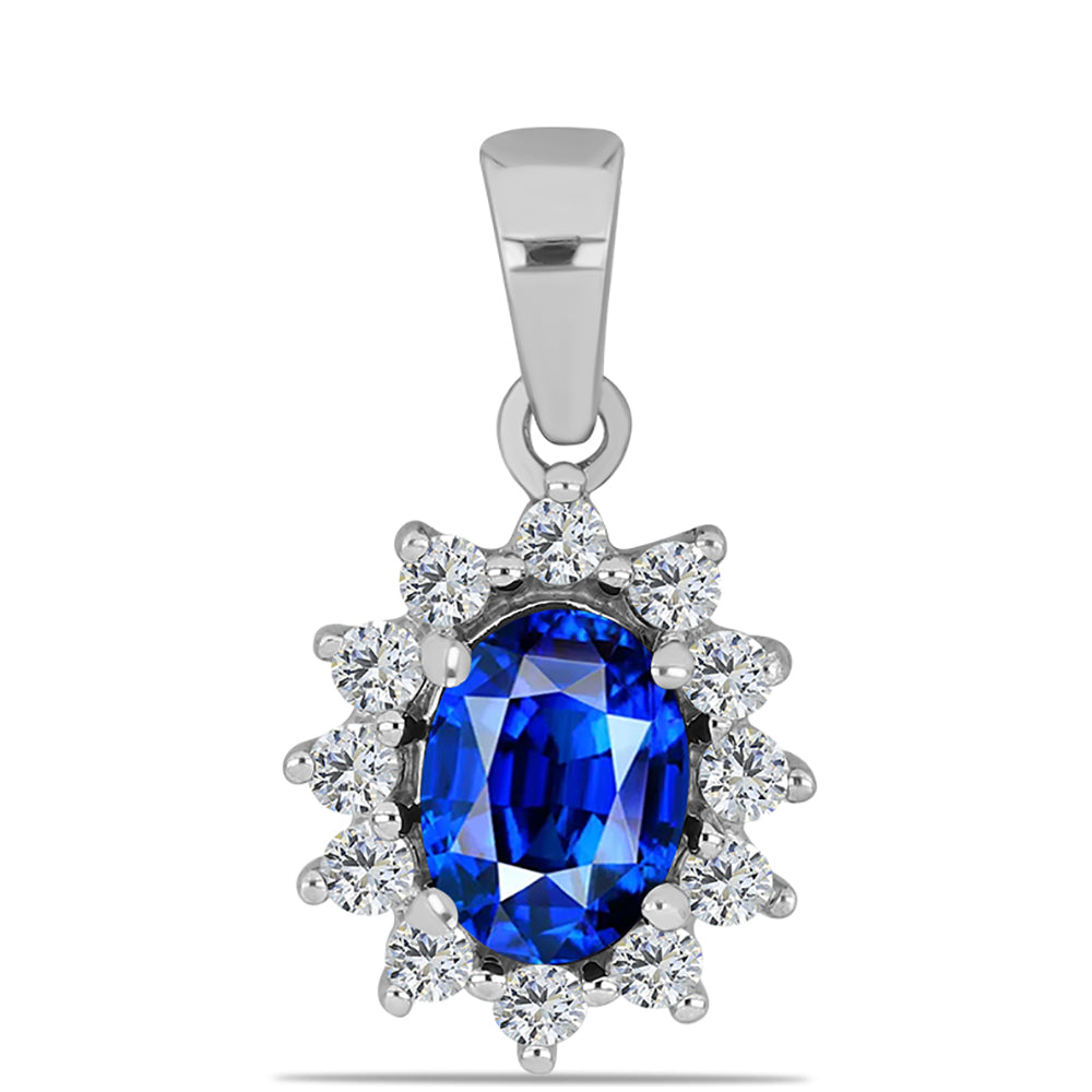 Ezüst Medál Ausztrál Kék Zafírral és Fehér Topázzal 1 