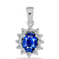 Ezüst Medál Ausztrál Kék Zafírral és Fehér Topázzal