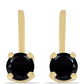 Arannyal Bevont Ezüst Fülbevaló Fekete Onixszal
