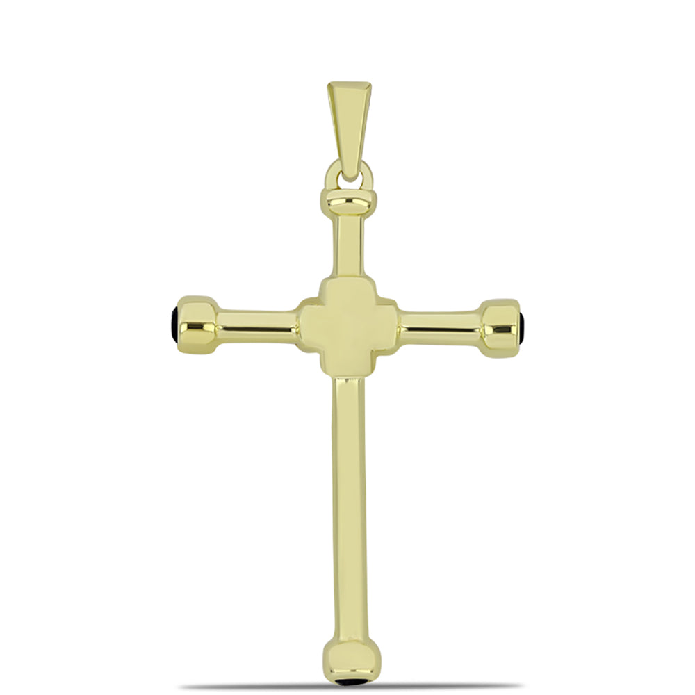 Arannyal Bevont Ezüst Medál Fekete Onixszal