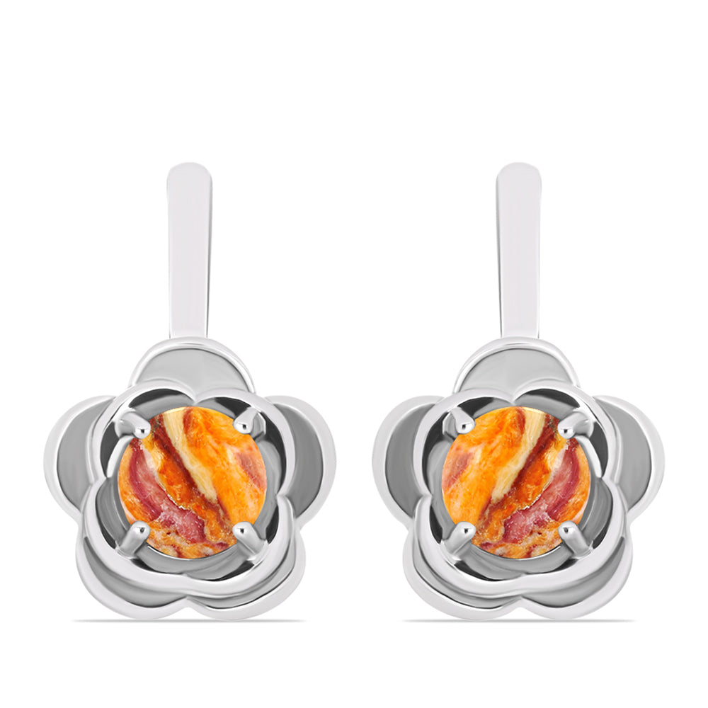 Ezüst Fülbevaló Oroszlán Mancs Jáspissal 1 