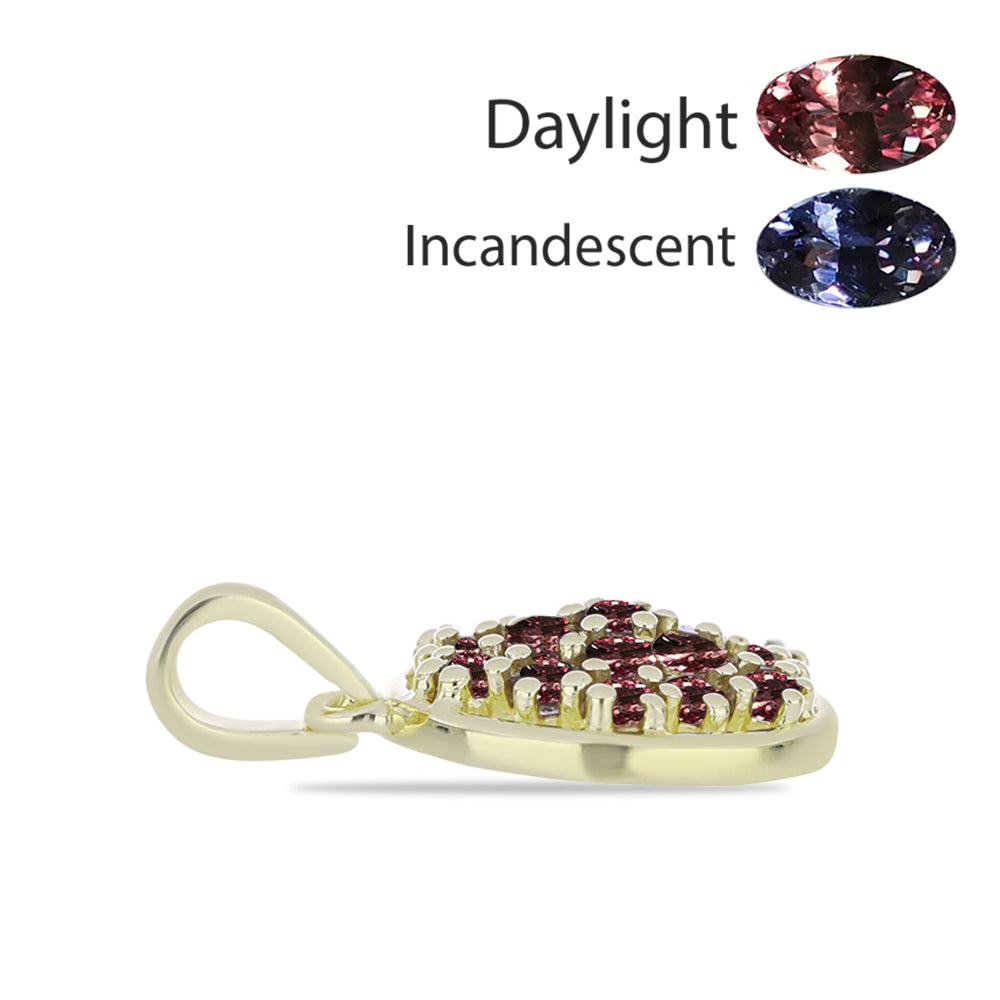 Arannyal Bevont Ezüst Medál Tsivory Színváltós Gránáttal 2 