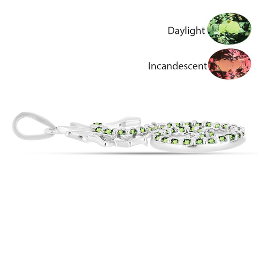 Ezüst Medál Természetes Alexandrittal