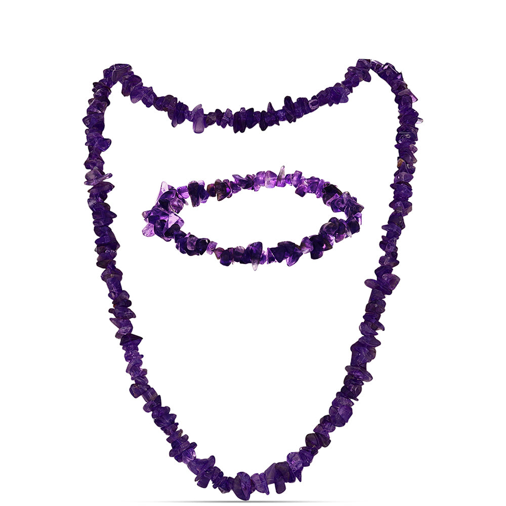 Nugget Szett Marokkói Ametiszttel ( Nyaklánc+Karkötő )