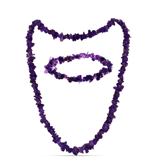 Nugget Szett Marokkói Ametiszttel ( Nyaklánc+Karkötő )