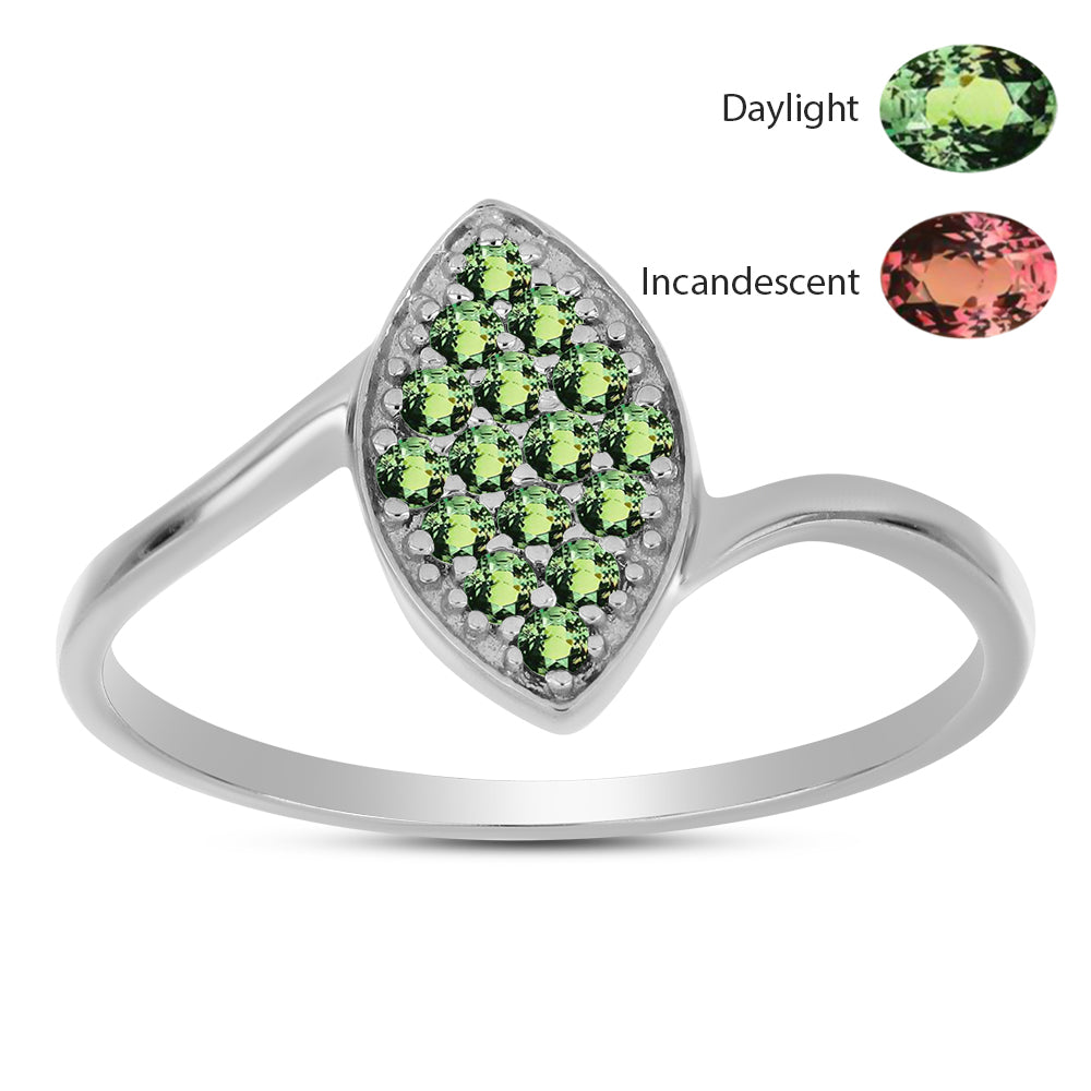 Ezüst Gyűrű Természetes Alexandrittal