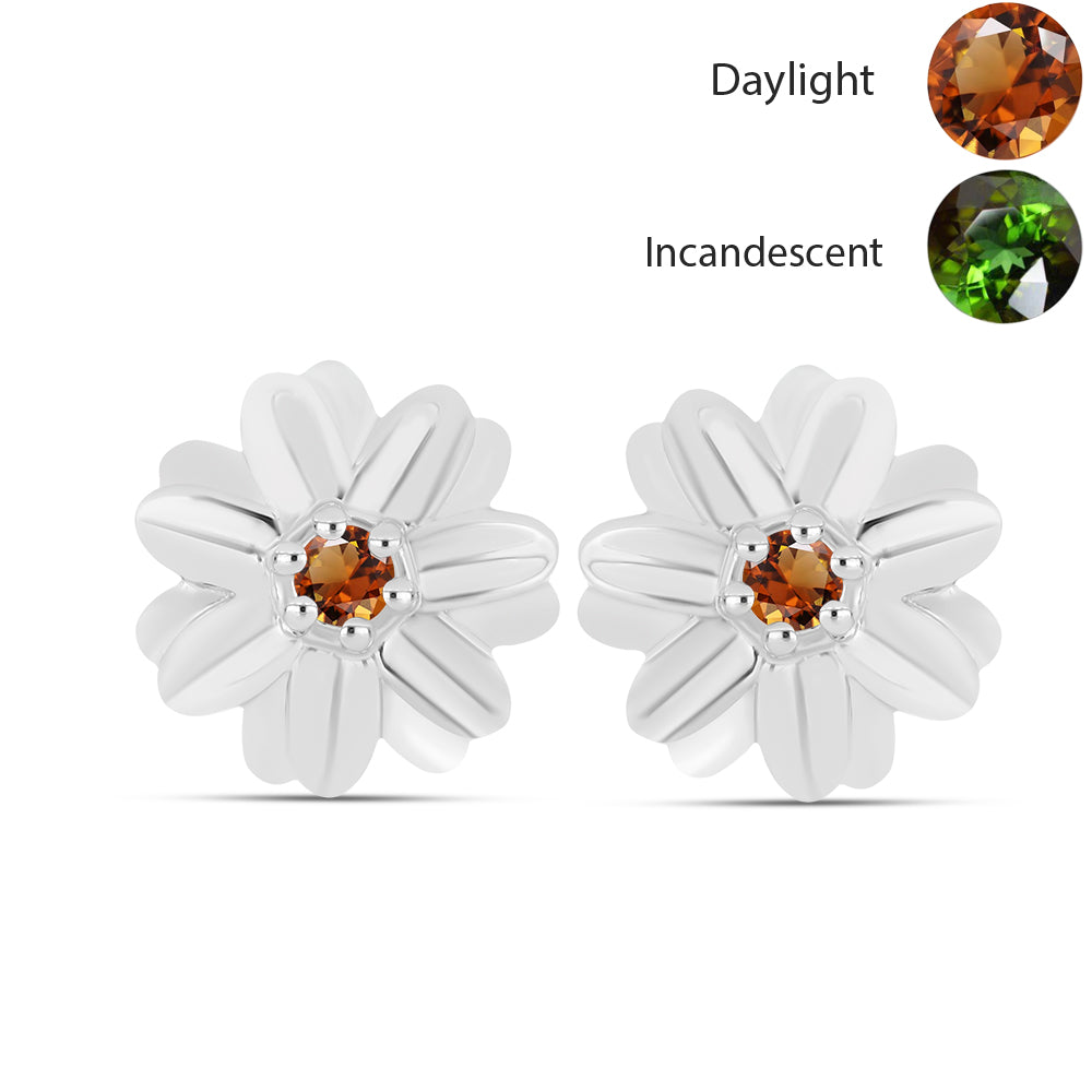 Ezüst Fülbevaló Minősített laboratóriumban előállított Anatóliai Zultanit-tal 1 