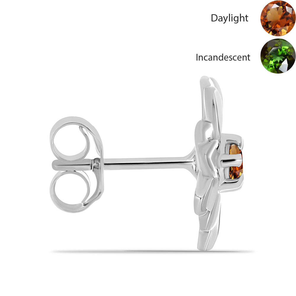 Ezüst Fülbevaló Minősített laboratóriumban előállított Anatóliai Zultanit-tal 2 