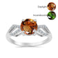 Ezüst Gyűrű Minősített laboratóriumban előállított Anatóliai Zultanit-tal és Fehér Topázzal