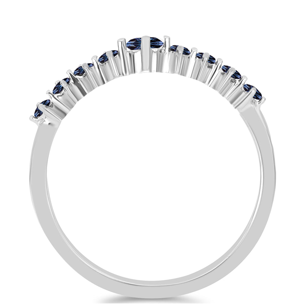 Ezüst Gyűrű "Császár Lila" Moissanite-tel