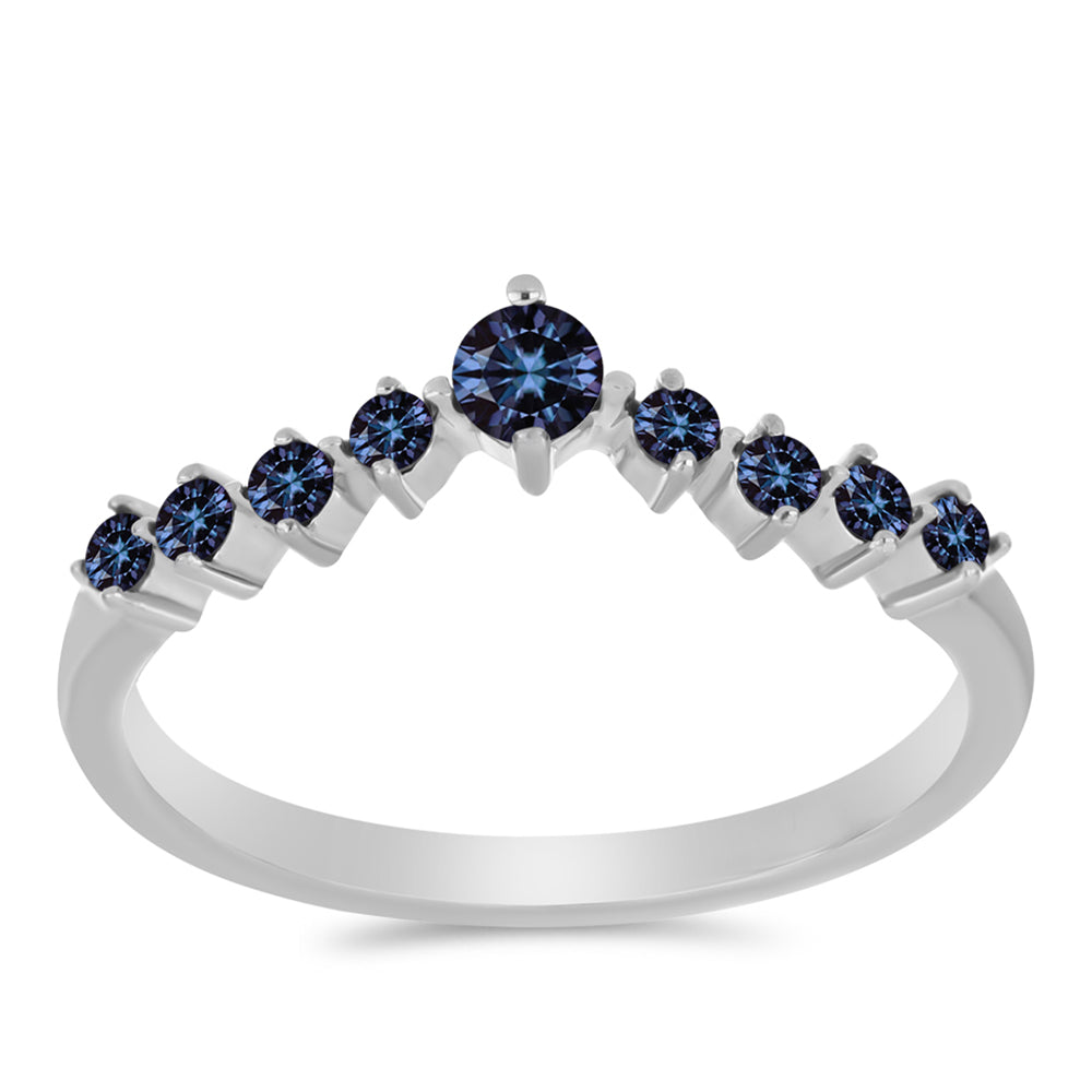 Ezüst Gyűrű "Császár Lila" Moissanite-tel