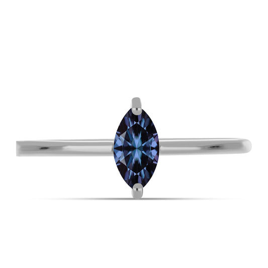 Ezüst Gyűrű "Császár Lila" Moissanite-tel