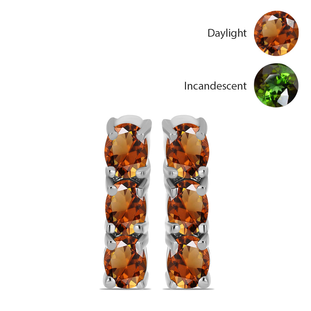 Ezüst Fülbevaló Minősített laboratóriumban előállított Anatóliai Zultanit-tal 1 