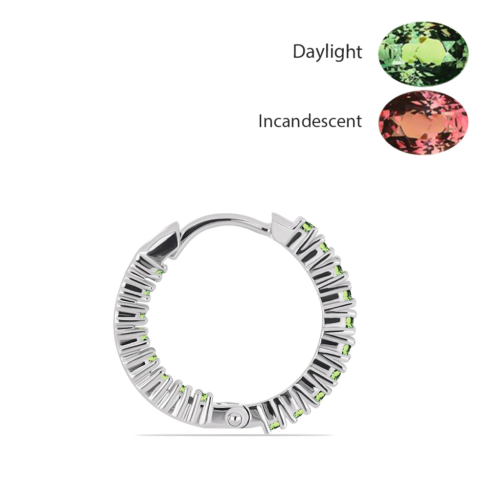 Ezüst Fülbevaló Természetes Alexandrittal 2 