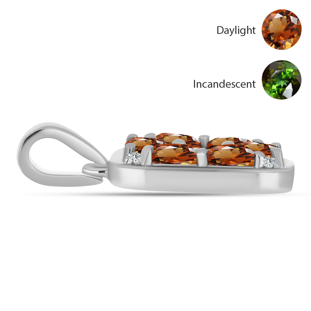 Ezüst Medál Minősített laboratóriumban előállított Anatóliai Zultanit-tal és Fehér Topázzal