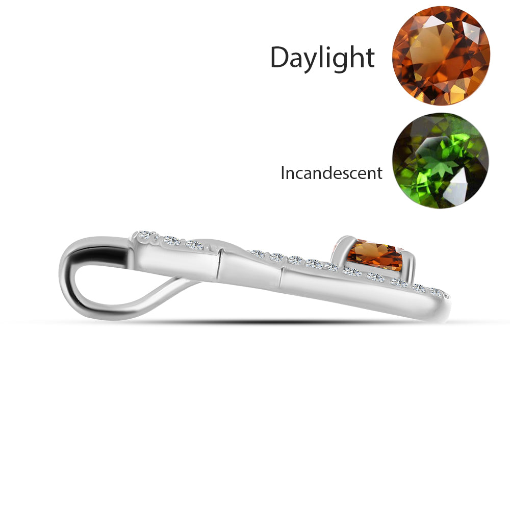 Ezüst Medál Minősített laboratóriumban előállított Anatóliai Zultanit-tal és Fehér Topázzal 2 