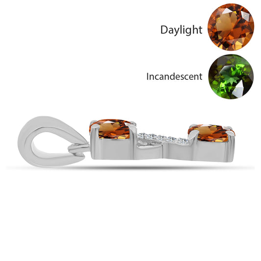 Ezüst Medál Minősített laboratóriumban előállított Anatóliai Zultanit-tal és Fehér Topázzal