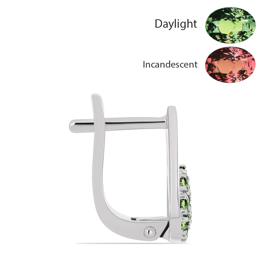 Ezüst Fülbevaló Természetes Alexandrittal 2 