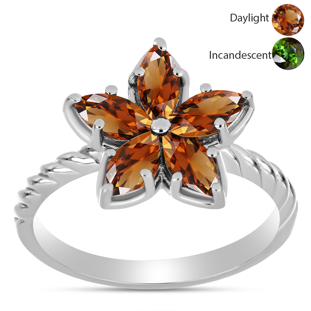 Ezüst Gyűrű Minősített laboratóriumban előállított Anatóliai Zultanit-tal