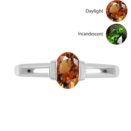 Ezüst Gyűrű Minősített laboratóriumban előállított Anatóliai Zultanit-tal