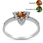 Ezüst Gyűrű Minősített laboratóriumban előállított Anatóliai Zultanit-tal és Fehér Topázzal