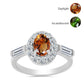 Ezüst Gyűrű Minősített laboratóriumban előállított Anatóliai Zultanit-tal és Fehér Topázzal