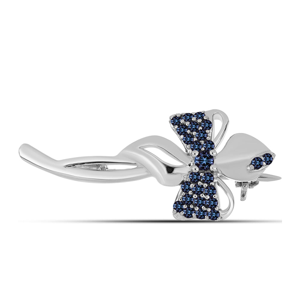 Ezüst Bross "Császár Lila" Moissanite-tel 1 