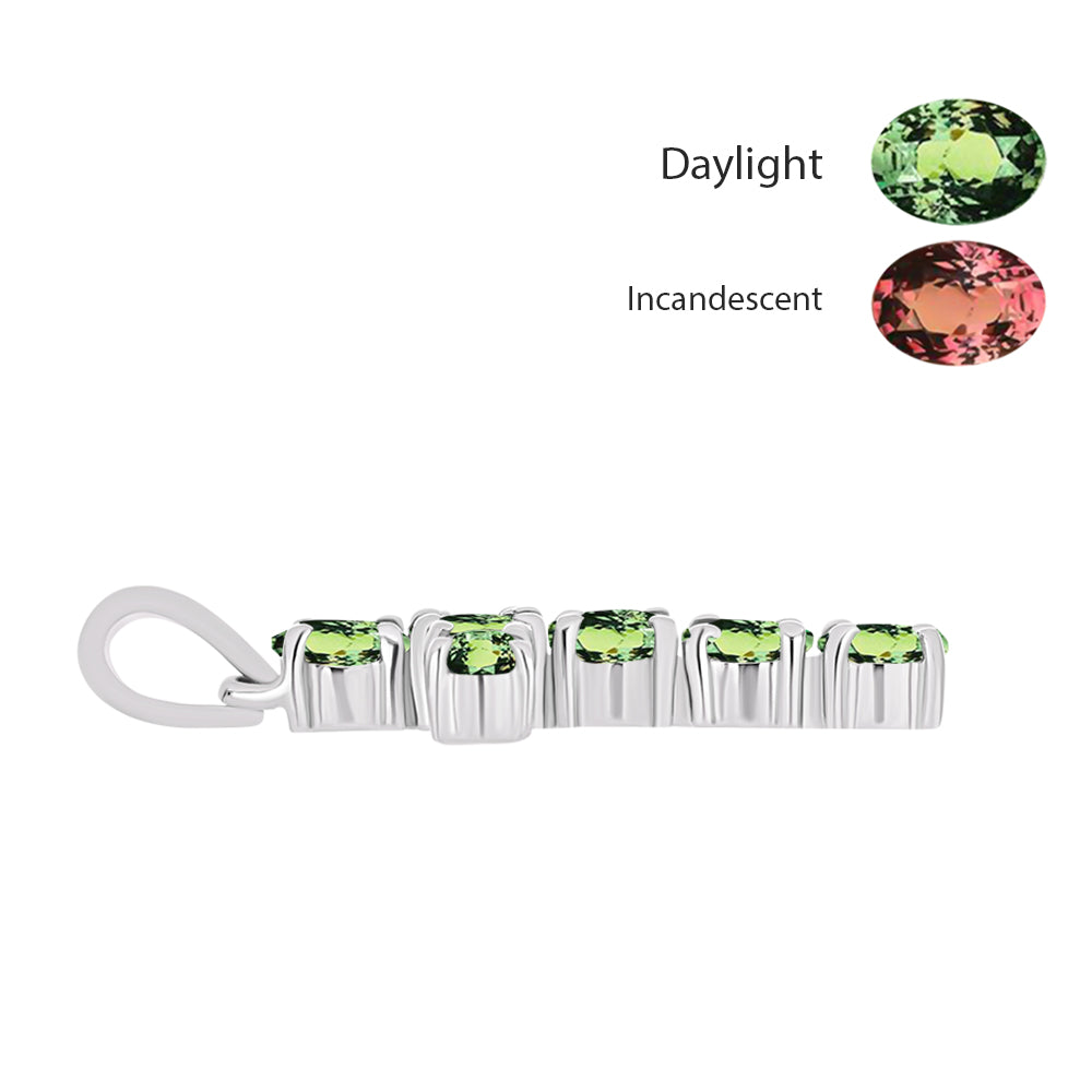 Kereszt Ezüst Medál Természetes Alexandrittal 2 