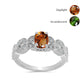 Ezüst Gyűrű Minősített laboratóriumban előállított Anatóliai Zultanit-tal és Fehér Topázzal