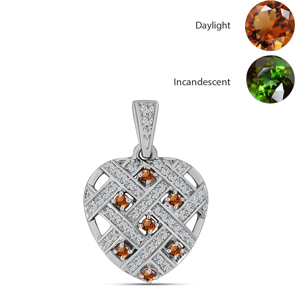 Ezüst Medál Minősített laboratóriumban előállított Anatóliai Zultanit-tal és Fehér Topázzal 1 