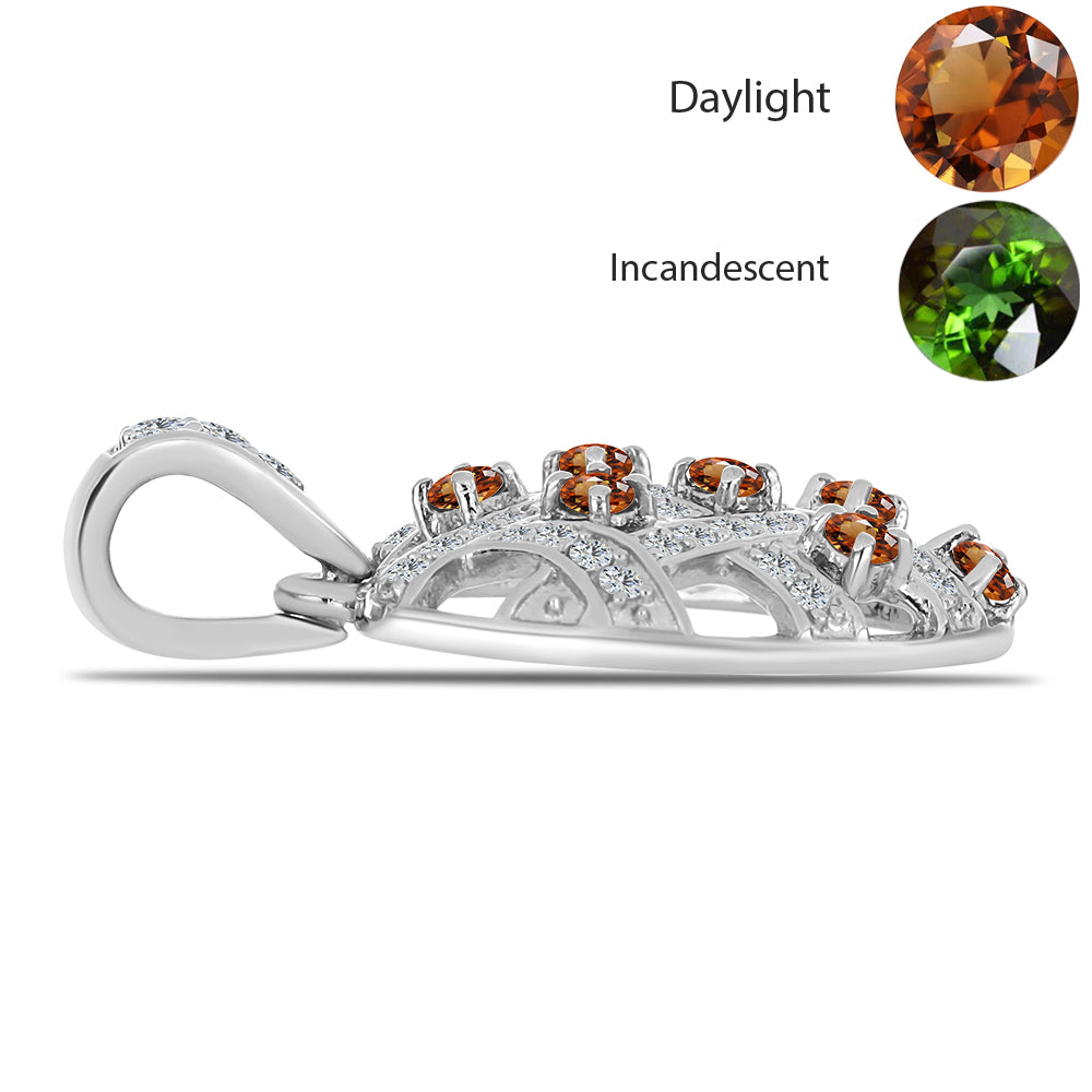 Ezüst Medál Minősített laboratóriumban előállított Anatóliai Zultanit-tal és Fehér Topázzal