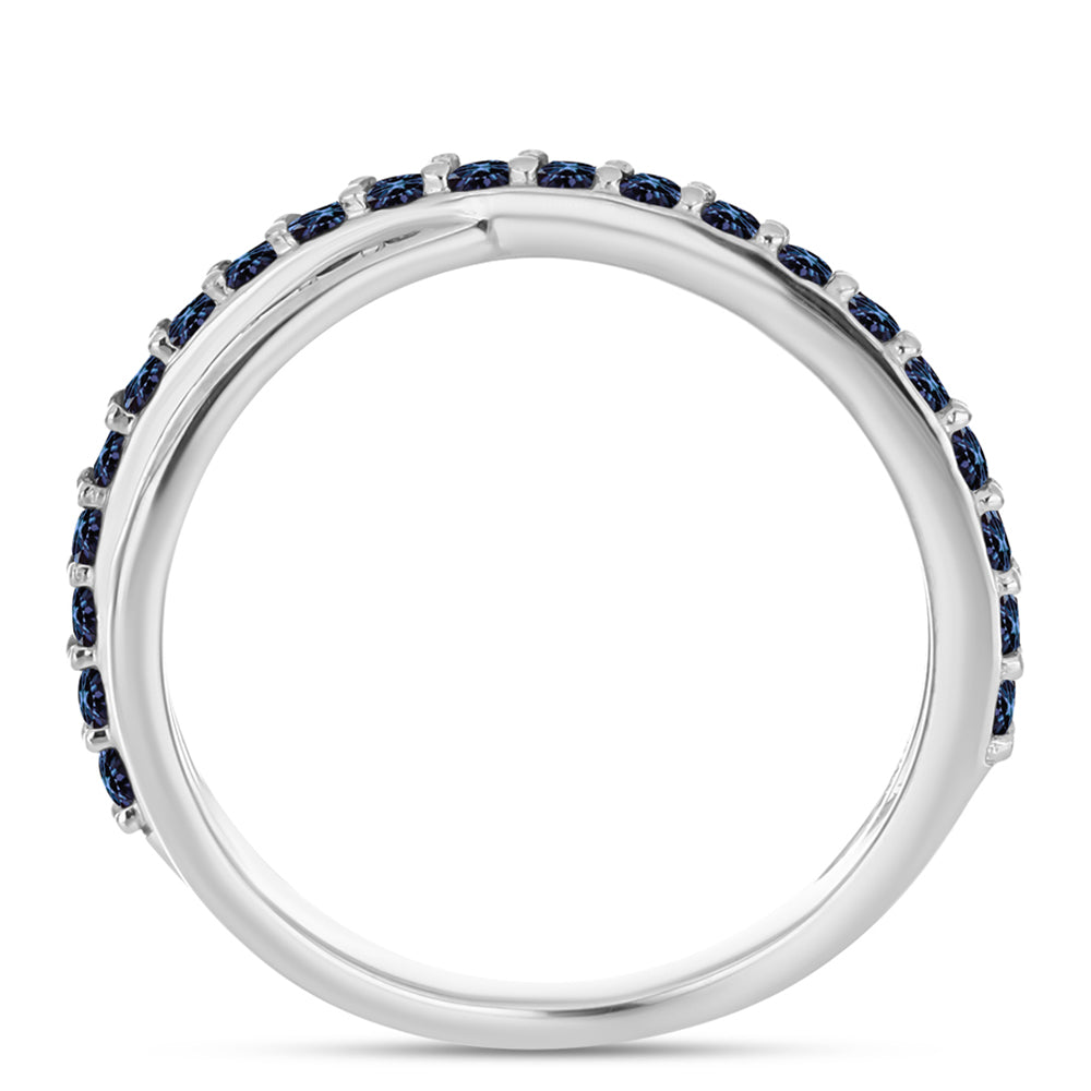 Ezüst Gyűrű "Császár Lila" Moissanite-tel