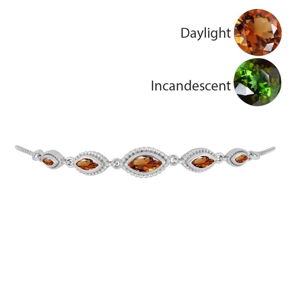 Ezüst Karkötő Minősített laboratóriumban előállított Anatóliai Zultanit-tal 2 