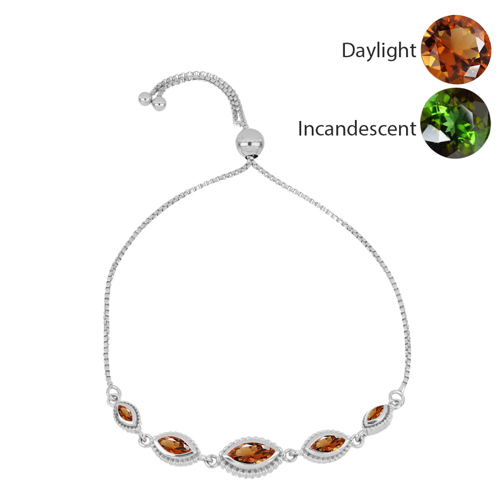 Ezüst Karkötő Minősített laboratóriumban előállított Anatóliai Zultanit-tal