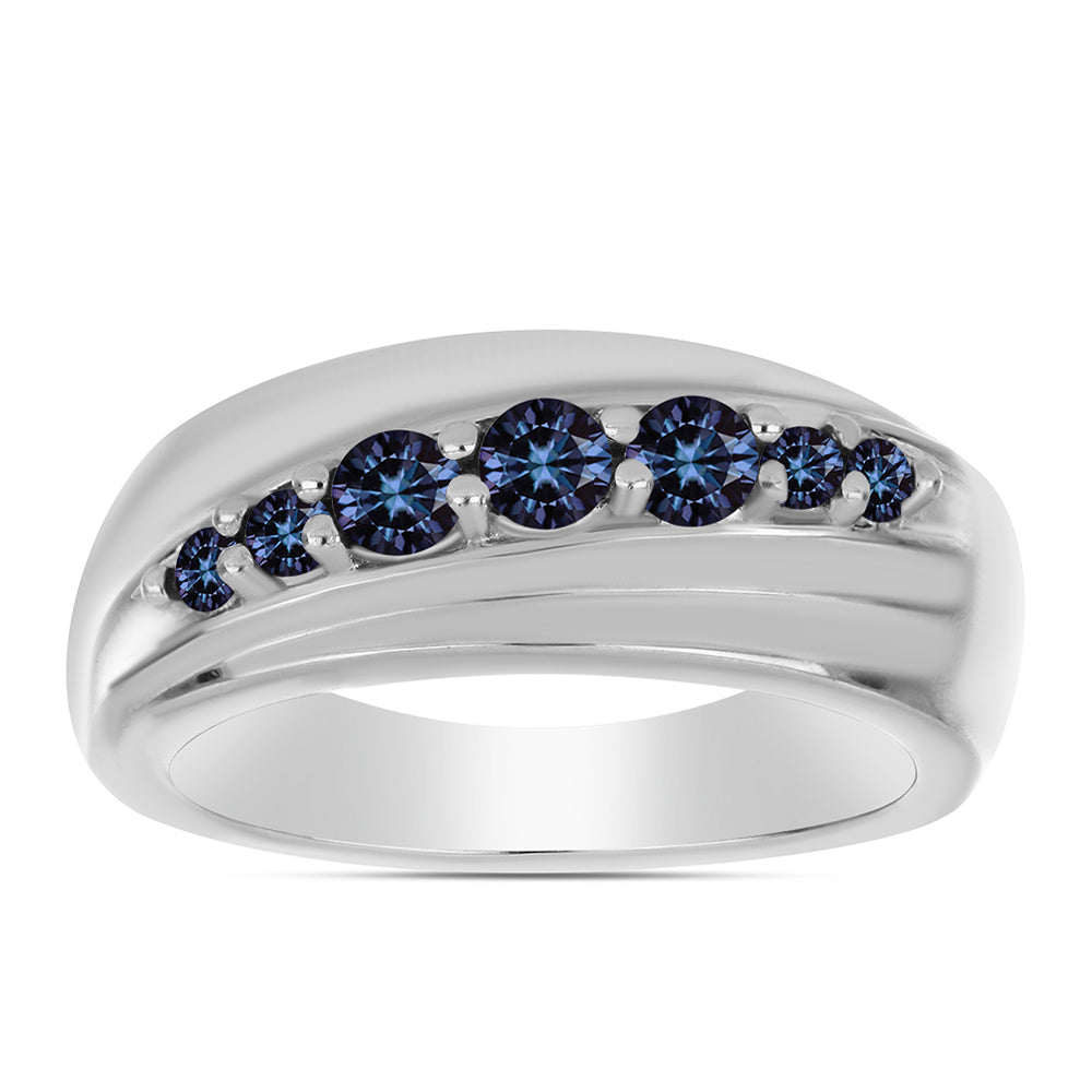 Ezüst Gyűrű "Császár Lila" Moissanite-tel