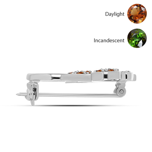 Ezüst Bross Minősített laboratóriumban előállított Anatóliai Zultanit-tal